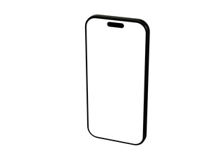 High-quality image of a modern smartphone with a blank screen, perfect for app presentations or website mockups.