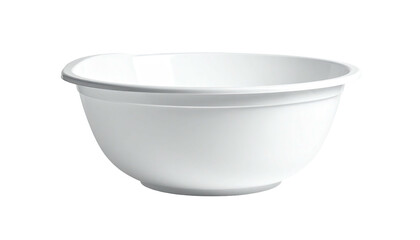 White, rounded bowl with a simple, clean design, ideal for various food prep tasks
