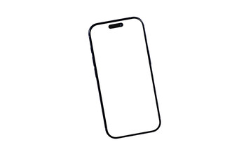 Clean image of a smartphone with a blank screen, perfect for app presentations or mobile technology concepts.
