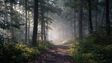 Naklejka premium Tranquil nature scene with depth and gentle atmosphere.