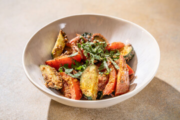 Georgian salad with walnut dressing
