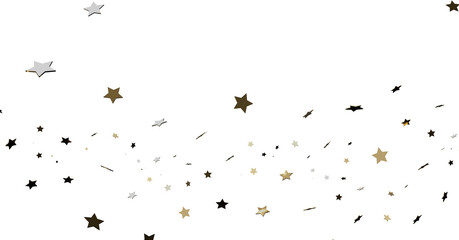 Gold and Silver Star Confetti Background