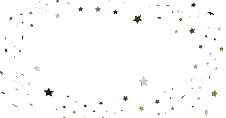 Gold Silver Star Confetti Frame