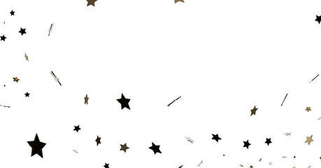 Black and Gold Star Confetti Background