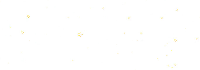Sparkling gold stars scattered on a white background. Perfect for festive designs.
