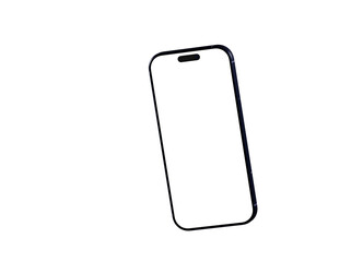 Clean, minimalist mockup of a smartphone with a blank screen. Perfect for app presentations and website designs.
