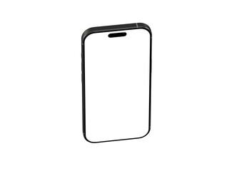 High-quality photo of a modern smartphone with a blank screen, perfect for app presentations or website mockups.  Clean, minimalist design.
