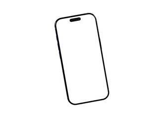 Clean smartphone mockup with blank screen. Perfect for app presentations or website designs.