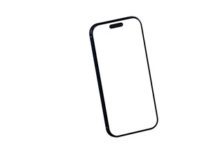 High-quality image of a modern smartphone with a blank screen, perfect for app presentations or website designs.