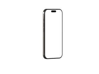 High-quality image of a modern smartphone with a blank screen, perfect for app presentations, website mockups, and digital marketing.  Clean, minimalist design.