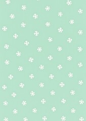 Minty snowflakes pattern wallpaper.