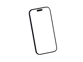 High-quality image of a modern smartphone with a blank screen, perfect for app presentations or website designs.
