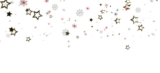 Abstract background with falling stars and snowflakes, perfect for holiday designs, Christmas, winter, or celebration themes.