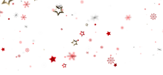 Festive background with red stars, snowflakes, and gold accents. Perfect for holiday designs.