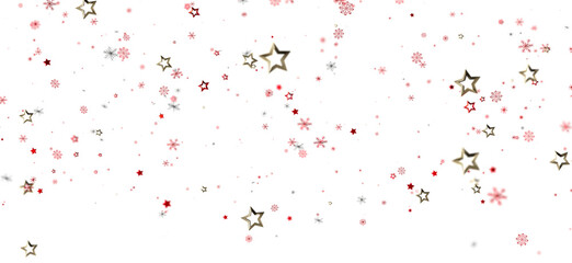Festive background with red and gold stars and snowflakes. Perfect for Christmas, New Year, and winter holidays.