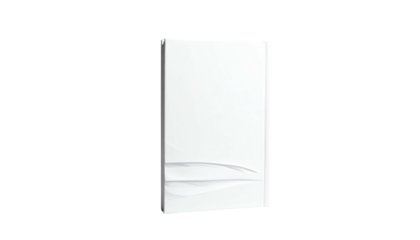 Sleek, white rectangular device against a black backdrop, subtle curved design