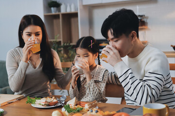 Family spends their free time together