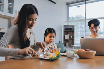 Family spends their free time together
