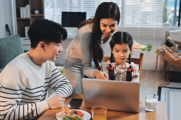 Family spends their free time together