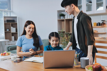 Family spends their free time together