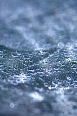 Abstract water liquid droplets on lace lines boketh soft beautiful background