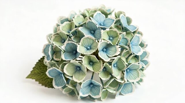 Hydrangea flower isolated on white background