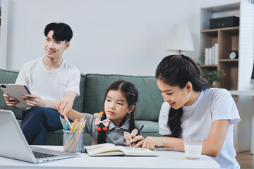 Family spends their free time together