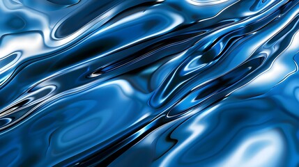 Abstract blue metallic waves
