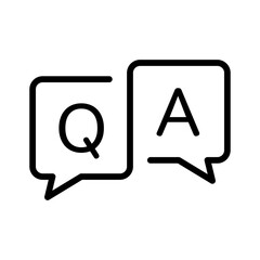 Speech Bubble, Q and A icon. Chat with Question and Answer