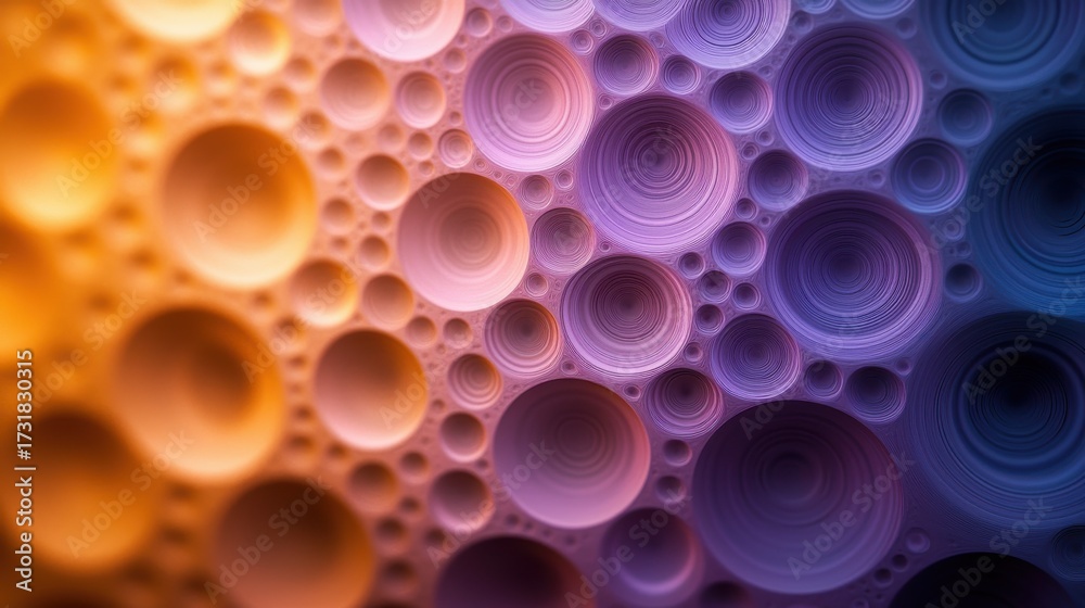 Wall mural laser interference diffraction pattern rings creating mesmerizing optical phenomena with vibrant ora