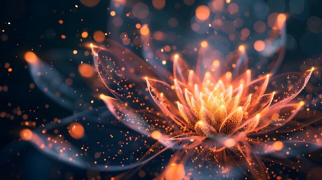 Glowing Lotus Flower