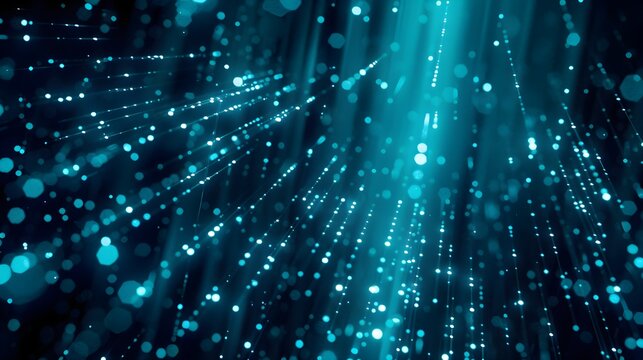 Abstract blue data network