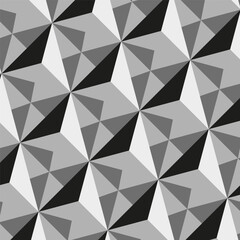 Obraz premium Abstract geometric shapes. Polygonal triangle pattern. Vector monochrome background. Modern clean texture.