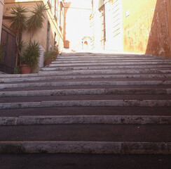 Stairway to heaven. Nature backdrop. Beautiful natural flyer, card design. Nature Template for presentation or product
