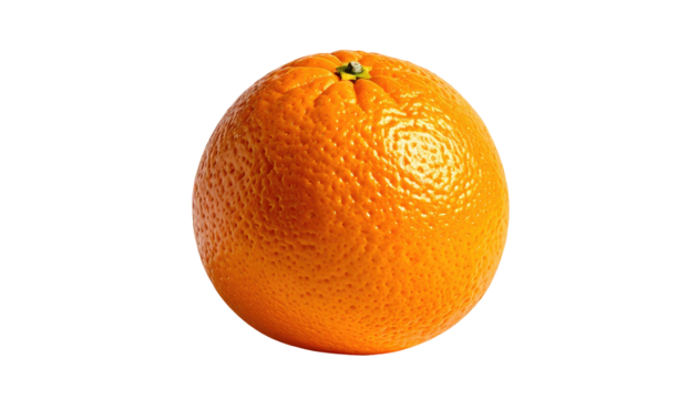 A fully lit, close-up shot of a ripe, whole citrus fruit with a black backdrop