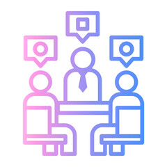 difference Line Gradient Icon