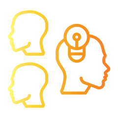 difference Line Gradient Icon