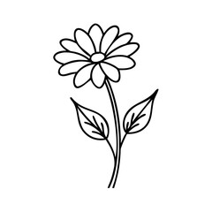 Obraz premium wildflower line art style vector illustration