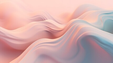 Obraz premium Soft Pastel Flowing Waves in Pink and Blue Gradient