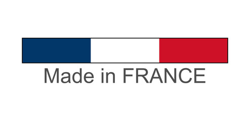 France. The illustration is in the colors of the national flag of the country. Creative design idea