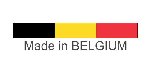 Belgium. The illustration is in the colors of the national flag of the country. Creative design idea