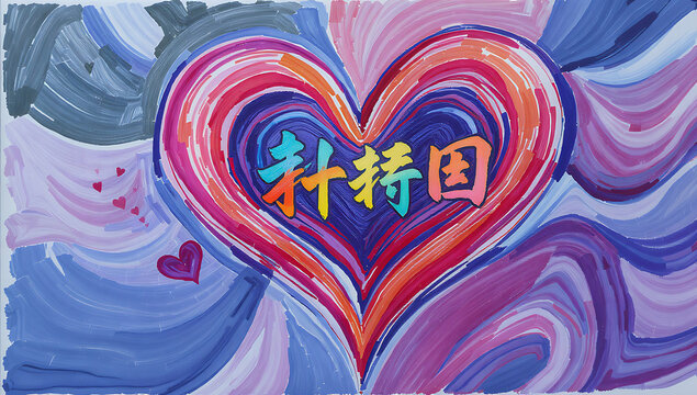 abstract heart background - Powered by Adobe