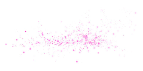 Pink Magical Glowing Particles, Burst with Confetti and Firework Spark Elements for Celebration Design