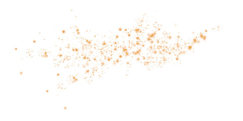 Orange Magical Glowing Particles, Burst with Confetti and Firework Spark Elements for Celebration Design