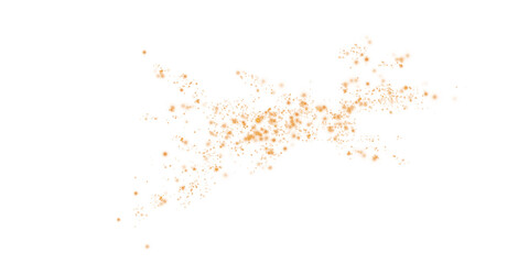 Orange Magical Glowing Particles, Burst with Confetti and Firework Spark Elements for Celebration Design