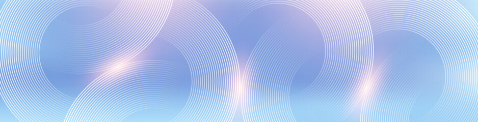 Obraz na płótnie Canvas Modern abstract blue background with circular lines. Geometric stripe line art design for poster, brochure, cover, website, header, web banner, presentation