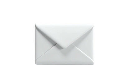 3D-rendered, white envelope, slightly angled, centered on a black background