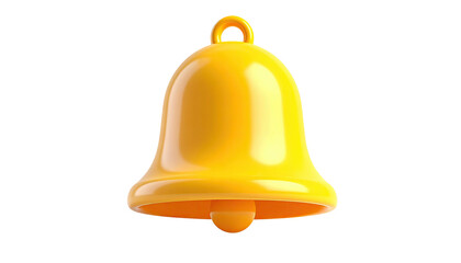 Glossy, yellow bell graphic against a black backdrop, with a simple, clean design