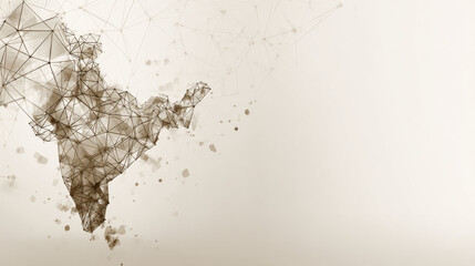 Digital map of India depicting geopolitical tensions.