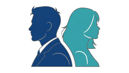Male and Female Face Silhouettes – Man and Woman Avatar Profile Vector Icons AI EPS PNG JPEG